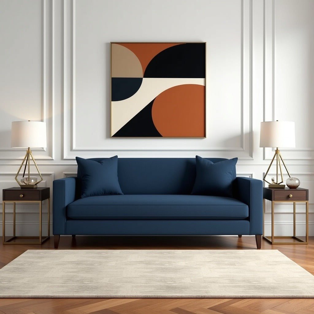 Celestia 3 Seater Fabric Sofa With Cushion For Living Room - Torque India